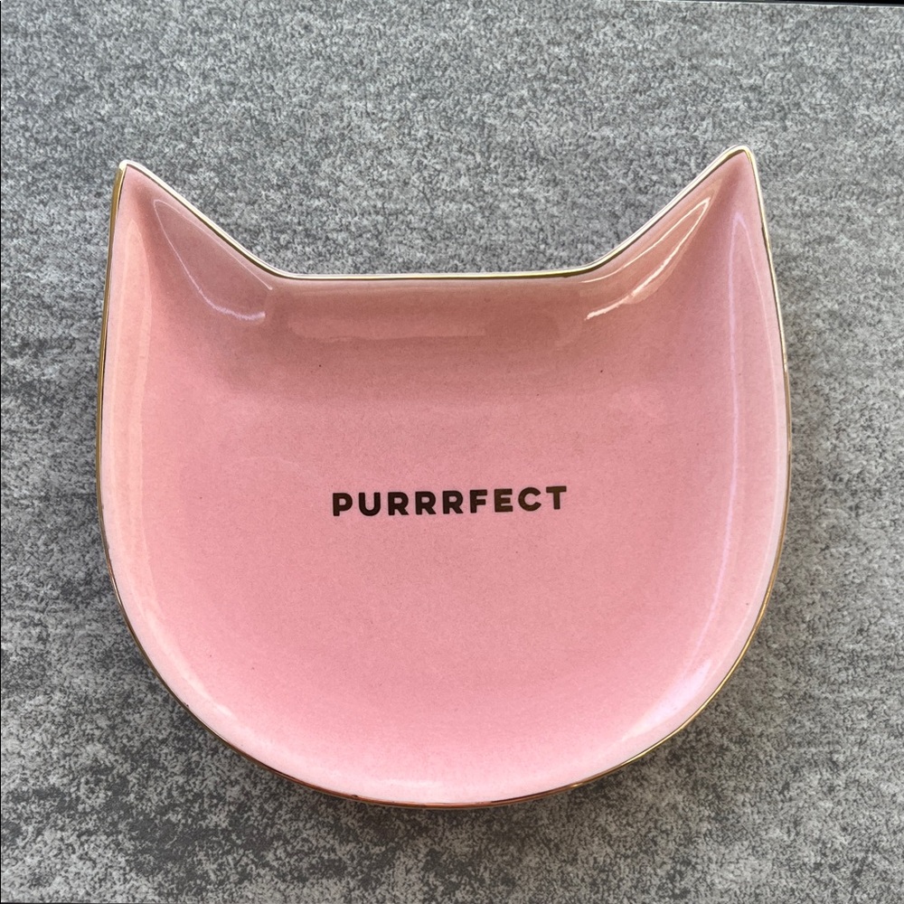 Pink Cat Ear Trinket Dish by Pinky Up; PURRRFECT